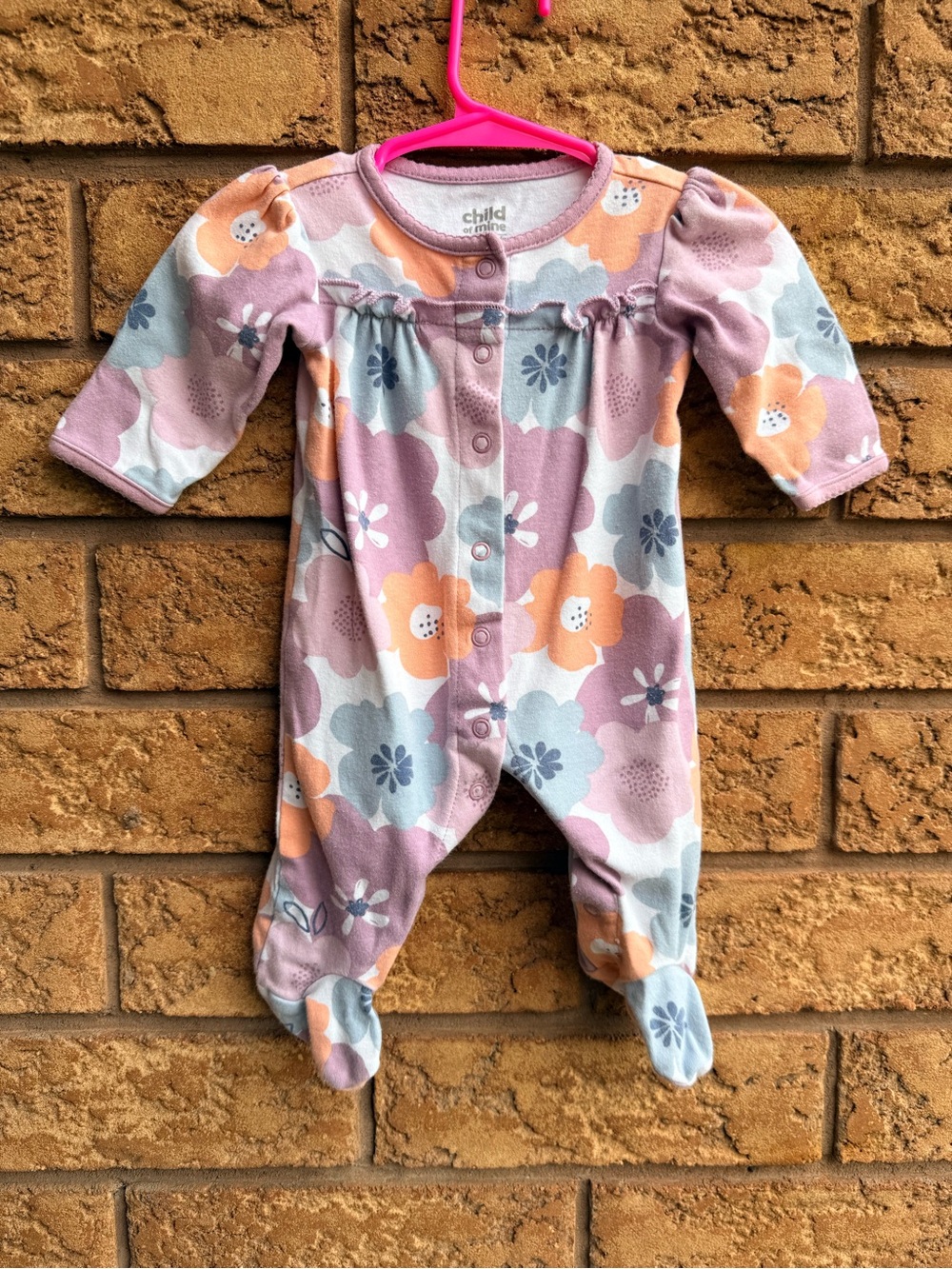 10/$25 • Child of Mine Pastel Floral Cotton Sleeper